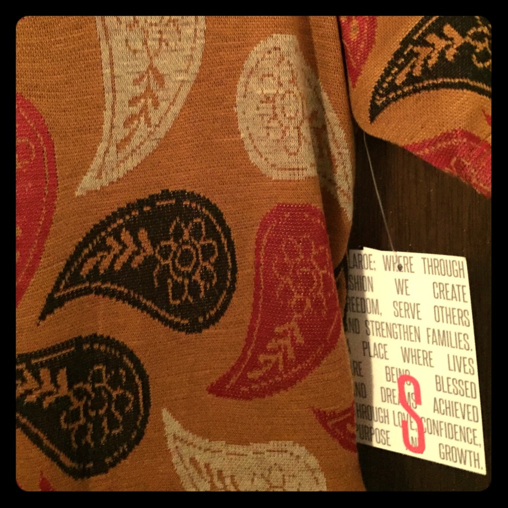 GORGEOUS PAISLEY LULAROE AMELIA size small